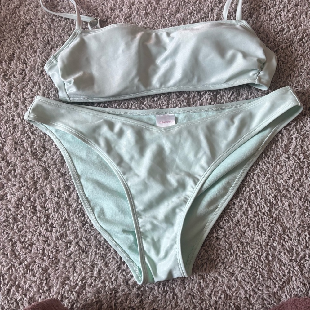 Xhilaration Light Green Bikini Top